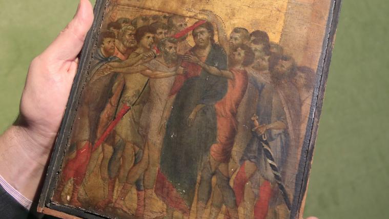 Das Bild „Der verspottete Christus“ des italienischen Malers Cimabue wurde für über 24 Millionen Euro versteigert.