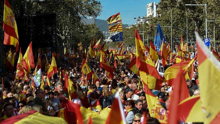 Demonstrationen für die Einheit Spaniens.