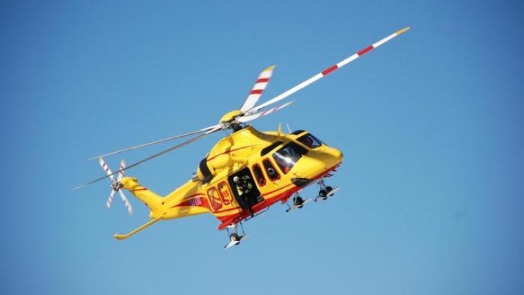 Der Bergtote wurde mit einem Rettungshubschrauber geborgen.