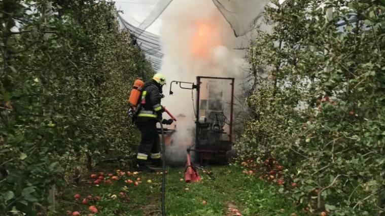 Die Wehrleute von Auer löschten den Brand.