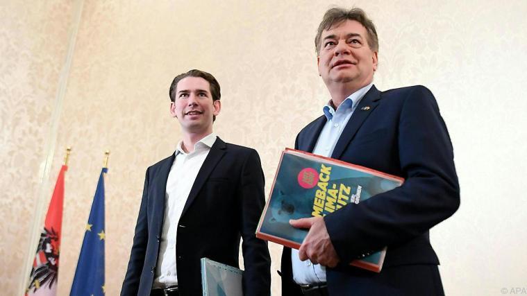 ÖVP-Chef Kurz empfing Grünen-Chef Kogler.