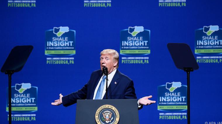 US-Präsident Donald Trump sorgte bei seiner Rede in Pittsburgh für Aufregung.