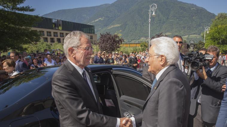 Die Präsidenten Van der Bellen (l.) und Mattarella (r.) bei ihrem Treffen in Meran vor 2 Jahren.