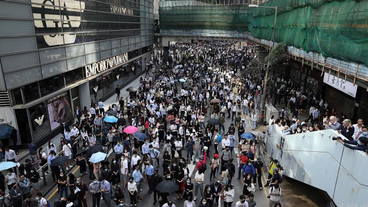 Die Proteste gegen China und die Regierung von Hongkong gehen weiter.