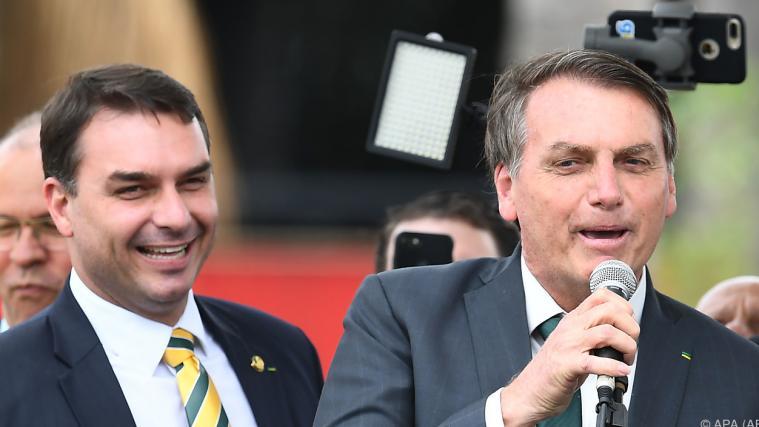 Jair Bolsonaro mit Sohn Flavio.