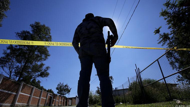 Abgesperrtes Gelände in Tlajomulco de Zuniga.