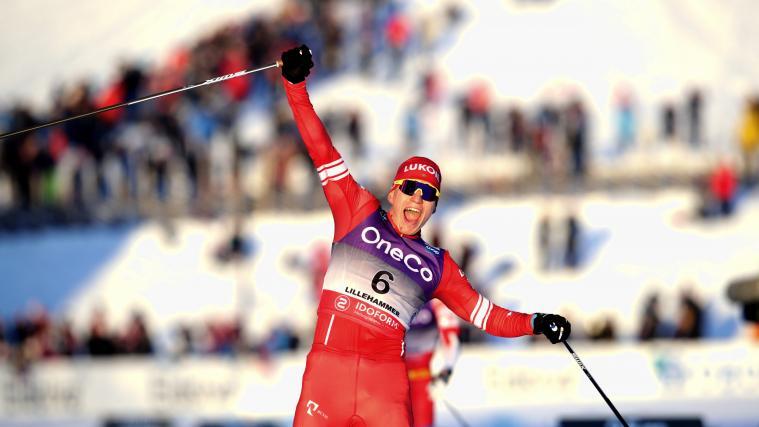 Alexander Bolshunov setzte sich am Samstag gegen fünf Norweger durch.