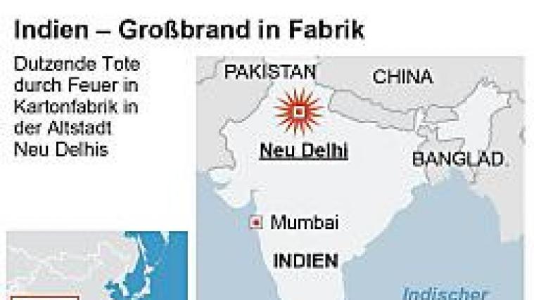 Bei einem Großbrand in Indien kamen mindestens 43 Personen ums Leben (Symbolbild).