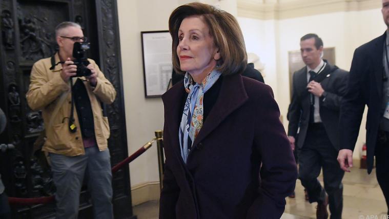 Demokraten-Sprecherin Nancy Pelosi am Kapitol angekommen.