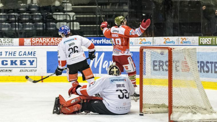 Der frühere NHL-Goalie Scott Darling hatte der Bozner Offensivpower nichts entgegenzusetzen.