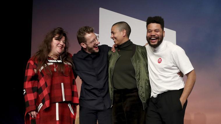 Die 4 Preisträger Tai Shani, Lawrence Abu Hamdan, Helen Cammock und Oscar Murillo.