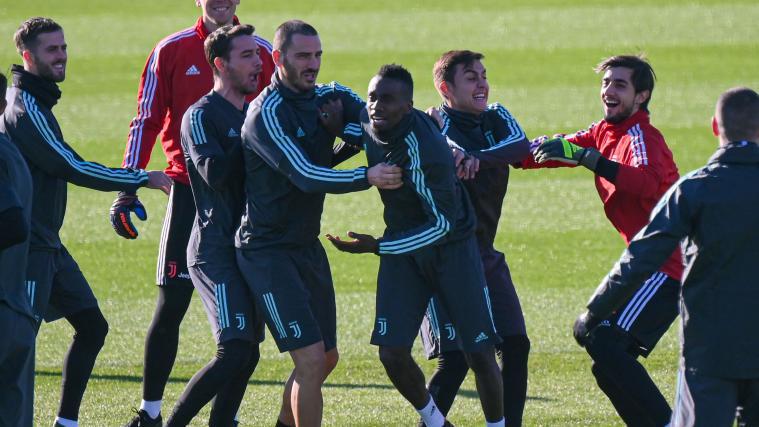 Die Spieler von Juventus hatten beim Abschlusstraining sichtlich Spaß.