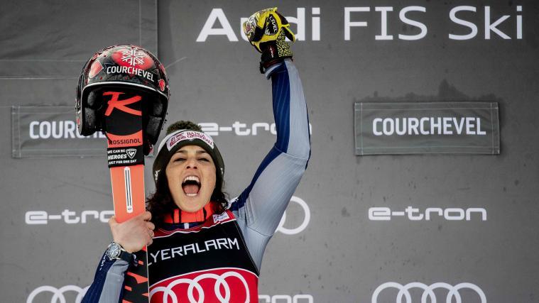 Federica Brignone stand die Freude ins Gesicht geschrieben.