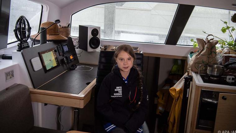Greta Thunberg an Bord der "La Vagabonde".