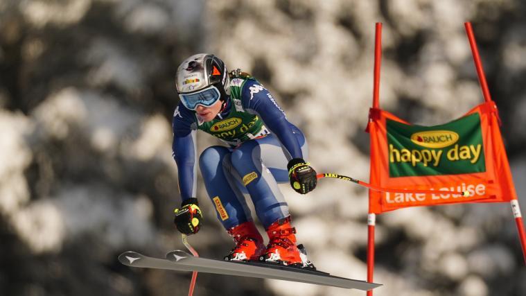Nicol Delago legte in Lake Louise eine Bombenfahrt hin.