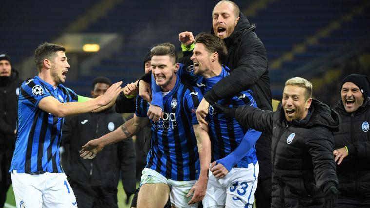 Riesenjubel bei den Spielern von Atalanta.