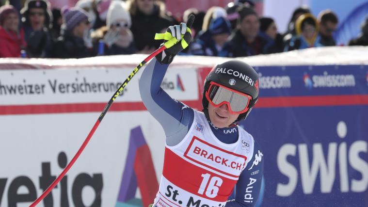 Sofia Goggia gewann den Super-G in St. Moritz.