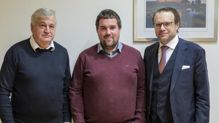v.l.: Florian Mussner, Alex Perathoner und Christoph Perathoner