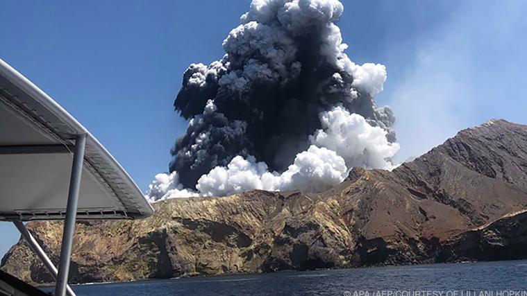 Vor acht Tage war der Vulkan auf der White Island ausgebrochen.