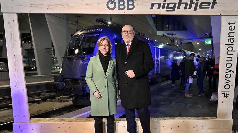 Brüssel-Premiere des ÖBB-Nachtzugs mit EU-Abgeordneten