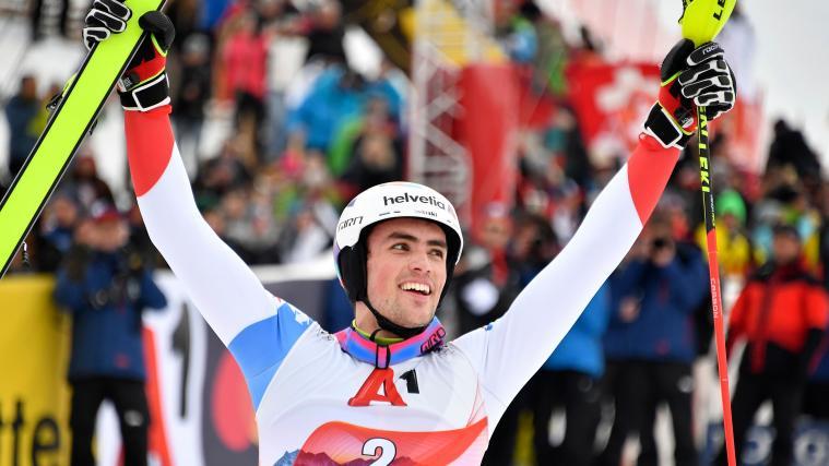 Daniel Yule war der strahlende Sieger beim Slalom in Kitzbühel.