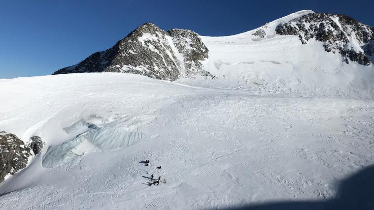 Die Unfallstelle unterhalb der Wildspitze (3370m).