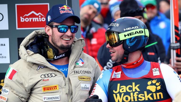 Dominik Paris (hier im Bild mit Beat Feuz) ist im Ski-Zirkus allseits beliebt.