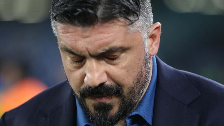 Finstere Miene bei Rino Gattuso und dem SSC Napoli.