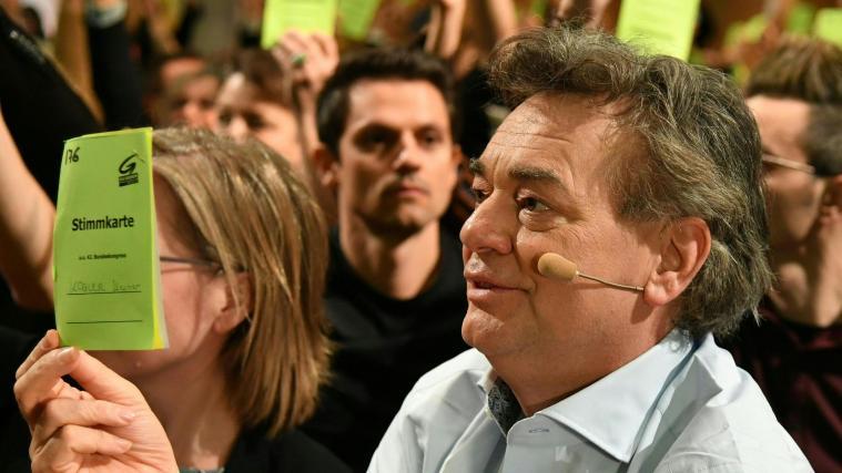Mit Parteichef Werner Kogler stimmten 93,18 Prozent der Grünen für eine Regierung mit der ÖVP.