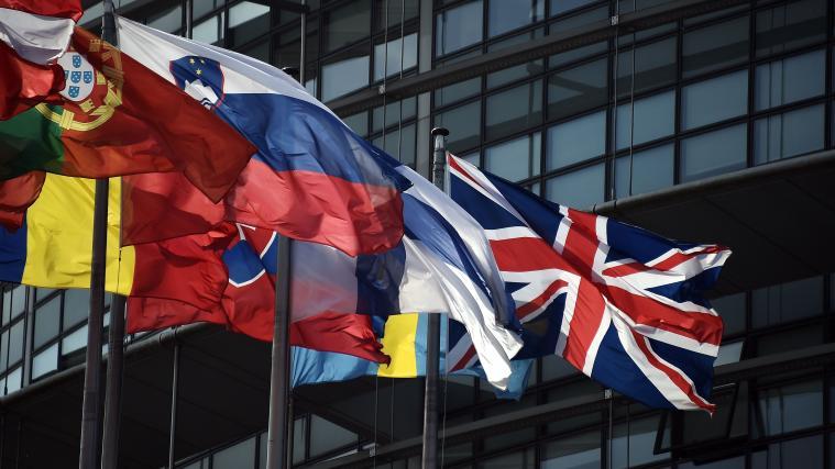 Noch weht die britische Fahne vor dem Europaparlament.