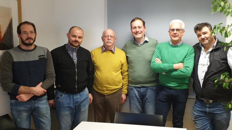 (v.l.) Martin Niedrist, Daniel Bedin, Georg Simeoni, Massimo Bessone, Claudio Sartori und Volkmar Mair.