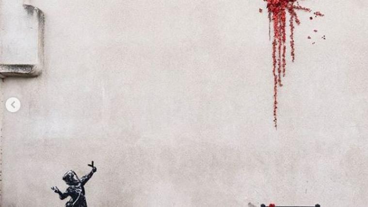 Auf seinem Instagram -Account präsentierte Banksy sein neues Kunstwerk der Öffentlichkeit.