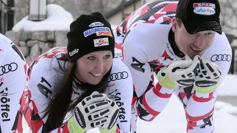 Cornelia Hütter (links) und Hannes Reichelt fallen beide mit Kreuzbandriss aus.