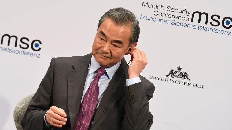 Der chinesische Außenminister Wang Yi auf der Sicherheitskonferenz in München.