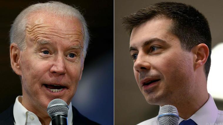 Der Ton im Vorwahlkampf wird rauer: Joe Biden und Pete Buttigieg.