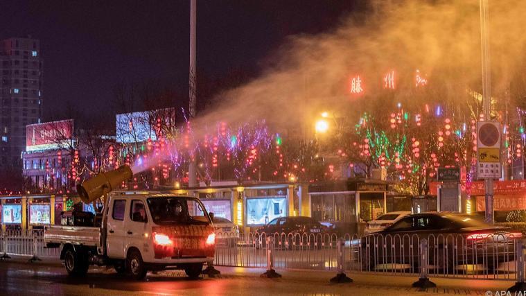 Desinfektionsmaßnahme in der Provinz Shandong.