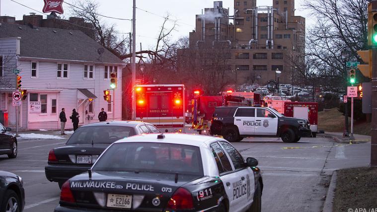 Die Gegend rund um den Tatort in Milwaukee wurde abgeriegelt.