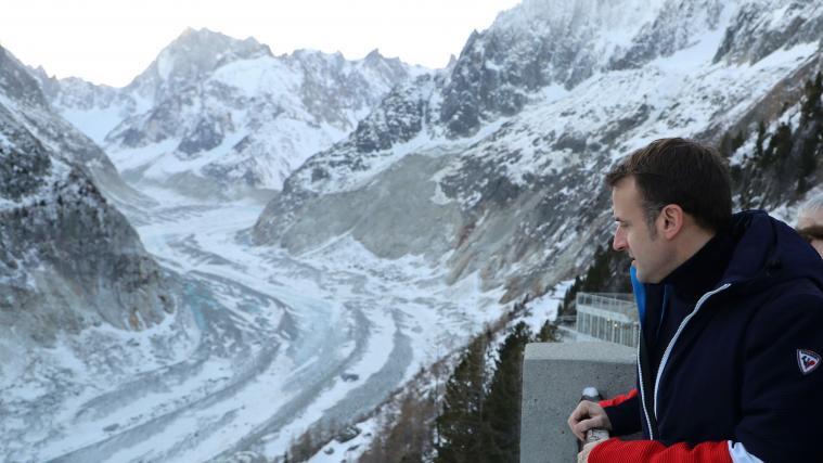 Emmanuel Macron am Mont Blanc.