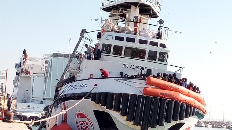 Im Bild: Das Rettungsschiff „Open Arms“ .