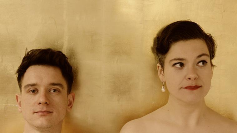 Philipp Scholz und Nora Gomringer (Foto by Judith Kinitz) - ein fatalyrischer Knall der Extraklasse.