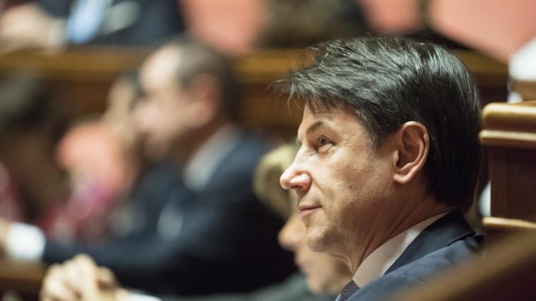 Regierungschef Giuseppe Conte sorgt sich um die rückgängige Wirtschaft in Italien.