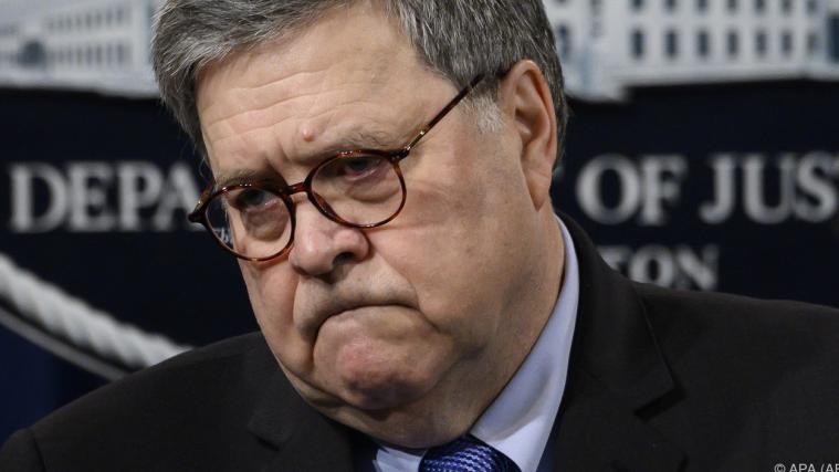 US-Justizminister William Barr war über die Einmischung des US-Präsidenten nicht begeistert.