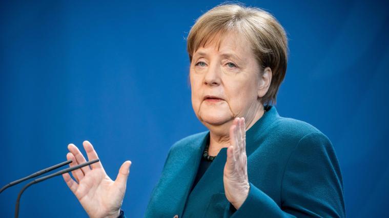 Angela Merkel bei ihrer Ansprache.