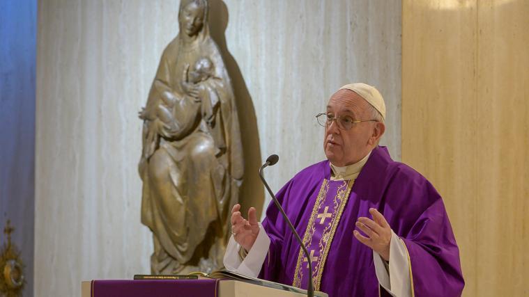 Der Papst feierte die Frühmesse im vatikanischen Gästehaus Santa Maria.
