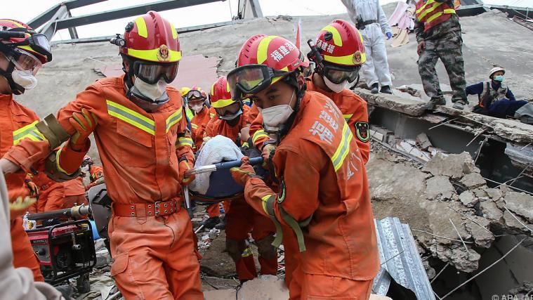 Die Rettungsarbeiten in Quanzhou sind inzwischen beendet.