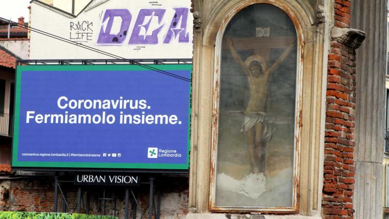 Gemeinsam und mit Gottes Hilfe: Die Bevölkerung Italiens und speziell der Lombardei macht sich Mut.