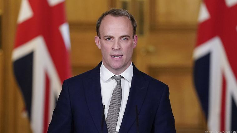 Außenminister Dominic Raab vertritt Premierminister Boris Johnson.