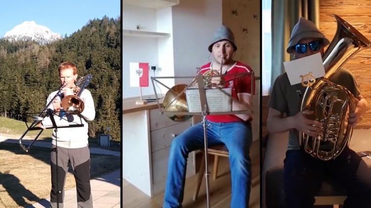 Die Musikkapelle Enneberg legte sich mächtig ins Zeug.