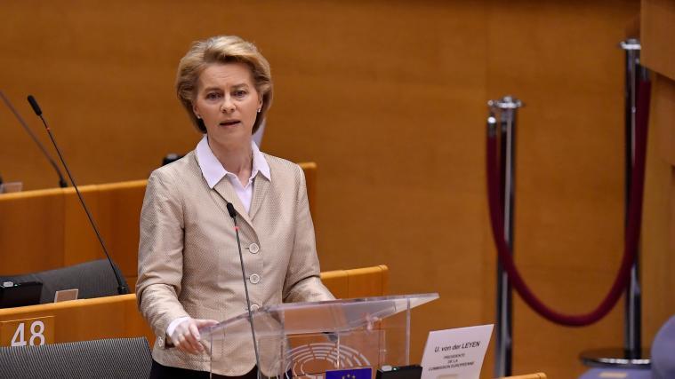 EU-Kommissionspräsident von der Leyen im EU-Parlament in Brüssel.