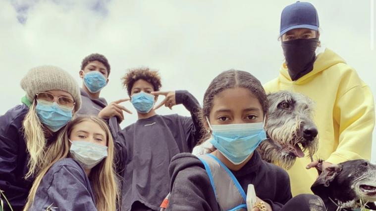 Heidi Klum gemeinsam mit ihren 4 Kindern und Ehemann Tom Kaulitz.